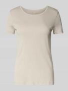 Christian Berg Woman T-Shirt mit geripptem Rundhalsausschnitt in Sand,...