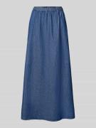 Pieces Maxi-Rock aus reiner Baumwolle Modell 'TENIM' in Dunkelblau, Gr...