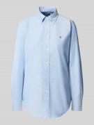 Polo Ralph Lauren Regular Fit Hemdbluse mit Logo-Stitching in Hellblau...
