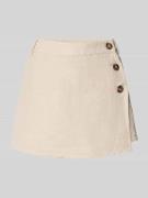 Pepe Jeans Midi-Skort aus Leinen-Baumwoll-Mix Modell 'SONIA' in Offwhi...