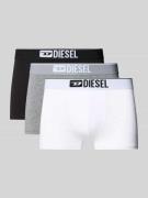 Diesel Trunks mit elastischem Bund im 3er-Pack in Mittelgrau, Größe L
