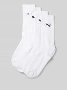 PUMA Socken mit Label-Detail im 4er-Pack in Weiss, Größe 39/42