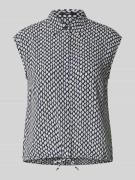 Zero Slim Fit Blusenshirt mit Umlegekragen in Bleu, Größe 34