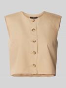Zero Regular Fit Weste aus Lyocell-Leinen-Mix in Sand, Größe 38