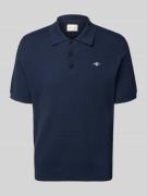 Gant Poloshirt mit Label-Stitching in Dunkelblau, Größe 4XL