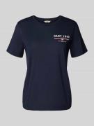 Gant Regular Fit T-Shirt aus reiner Baumwolle mit Logo-Print in Marine...