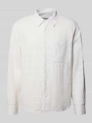 CK Calvin Klein Freizeithemd aus Leinen-Baumwoll-Mix mit Kentkragen in...