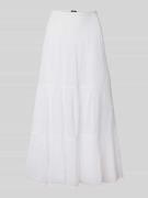 Gina Tricot Maxirock im Stufen-Look mit elastischem Bund in Weiss, Grö...