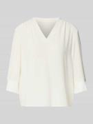 Marc Cain Blusenshirt mit V-Ausschnitt und 3/4-Arm in Offwhite, Größe ...