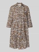 Christian Berg Woman Knielanges Hemdblusenkleid mit V-Ausschnitt und 3...