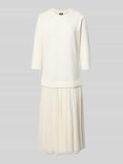 JOOP! Midikleid im 2-in-1-Look in Offwhite, Größe 34