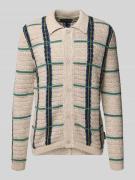 Marc O'Polo Regular Fit Strickjacke aus Baumwoll-Leinen-Mix in Beige, ...