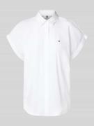 Tommy Hilfiger Relaxed Fit Bluse aus Popeline in Weiss, Größe 34