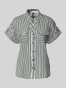 Vero Moda Regular Fit Hemdbluse aus reiner Viskose Modell 'BUMPY' in D...