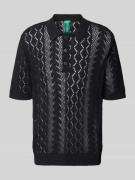 ANNARR Regular Fit Poloshirt mit Knopfleiste Modell 'MANI' in Black, G...