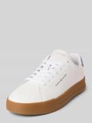 Tommy Hilfiger Low Top Sneaker aus echtem Leder in Weiss, Größe 40
