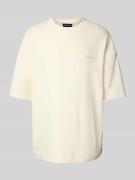 Pegador Oversized T-Shirt mit Label-Stitching in Offwhite, Größe M