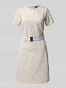 JOOP! Knielanges T-Shirt-Kleid mit Gürtel Modell 'TRISH' in Offwhite, ...