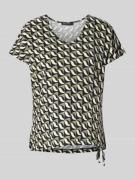 Betty Barclay T-Shirt im Allover-Look mit V-Ausschnitt in Marine, Größ...