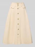 Lauren Ralph Lauren Midirock mit Knopfleiste Modell 'GILCHRIST' in Bei...