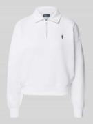 Polo Ralph Lauren Sweatshirt mit Polokragen und Label-Stitching in Wei...