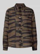 OPUS Regular Fit Bluse mit Knopfleiste Modell 'Fumani' in Khaki, Größe...