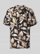BOSS Relaxed Fit Freizeithemd mit Allover-Muster in Black, Größe M