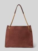 Lauren Ralph Lauren Shopper aus Rindsleder mit Label-Applikation in Du...