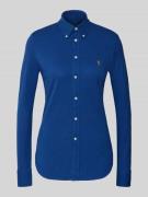 Polo Ralph Lauren Slim Fit Hemdbluse mit Button-Down-Kragen in Blau Me...