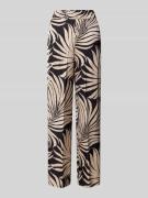 s.Oliver BLACK LABEL Regular Fit Weite Hose aus reiner Viskose in Blac...