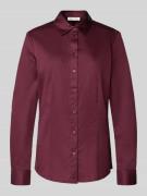 Christian Berg Woman Slim Fit Hemdbluse mit Umlegekragen in Bordeaux, ...