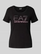 EA7 Emporio Armani T-Shirt mit Label-Detail in Black, Größe M
