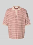 PROHIBITED Relaxed Fit Poloshirt mit Label-Stitching in Rot, Größe L