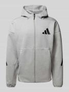 adidas Sportswear Sweatjacke mit Logo-Print in Hellgrau, Größe XS