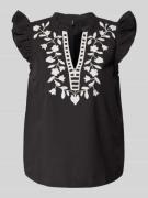 Vero Moda Blusenshirt mit Volantärmel Modell 'VACATION' in Black, Größ...