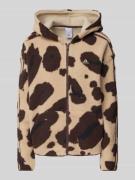 adidas Sportswear Teddyfelljacke mit Label-Stitching in Mittelbraun, G...