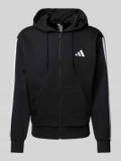 adidas Sportswear Sweatjacke mit Logo-Stitching in Black, Größe M