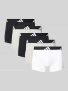 adidas Sportswear Trunks mit elastischem Logo-Bund im 5er-Pack in Anth...