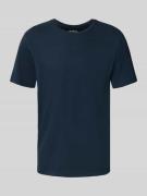 Superdry T-Shirt mit geripptem Rundhalsausschnitt in Dunkelblau, Größe...