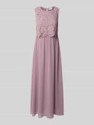 Vila Maxikleid mit Spitze und Cut Out im Rücken in Mauve, Größe 36