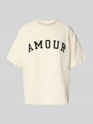 OH APRIL T-Shirt mit Label-Detail Modell 'Josie' in Offwhite, Größe L