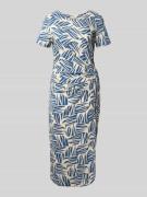 s.Oliver RED LABEL Tailliertes Jersey-Kleid aus Baumwoll-Mix in Ocean,...