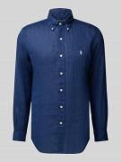 Polo Ralph Lauren Regular Fit Leinenhemd mit Button-Down-Kragen in Dun...