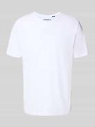 Superdry T-Shirt mit geripptem Rundhalsausschnitt in Weiss, Größe L