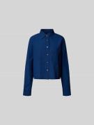 Closed Hemdbluse mit Knopfleiste in Dunkelblau, Größe M