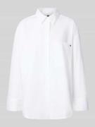Tommy Hilfiger Oversized Hemdbluse aus reiner Baumwolle in Weiss, Größ...