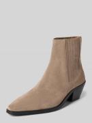 BOSS Stiefeletten aus Rindsvelours in Taupe, Größe 38