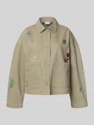 Jake*s Casual Jacke mit aufgesetzten Taschen in Lind, Größe 34