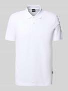 BOSS Regular Fit Poloshirt aus Baumwoll-Mix in Weiss, Größe L