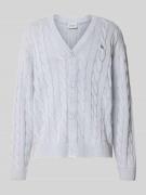 Carhartt Work In Progress Strickjacke mit Zopfmuster und V-Ausschnitt ...